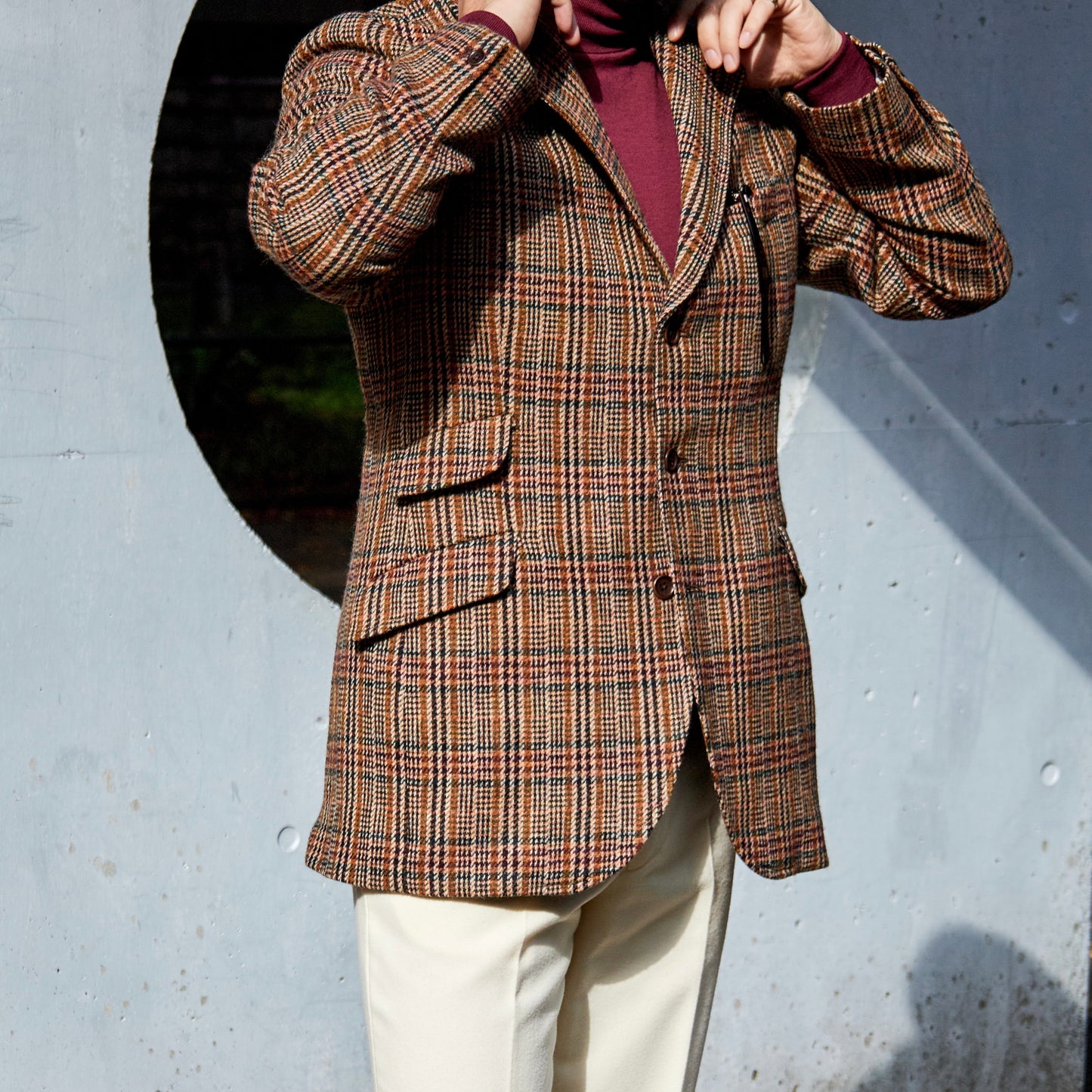 CHARLY SHETLAND WOOL GLEN CHECK