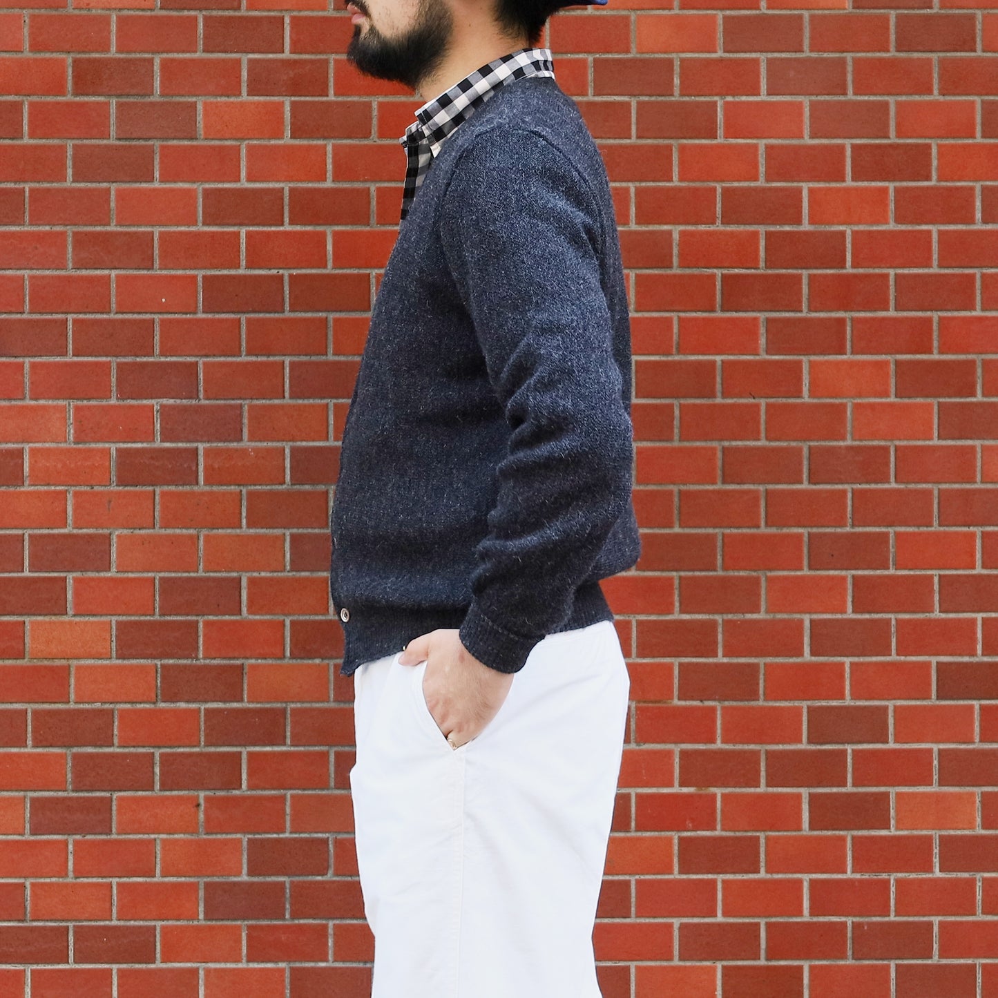 【NAGOYA LIMITED COLOR】 FANNI LEMMERMAYER  2PLY CARDIGAN CHARCOAL