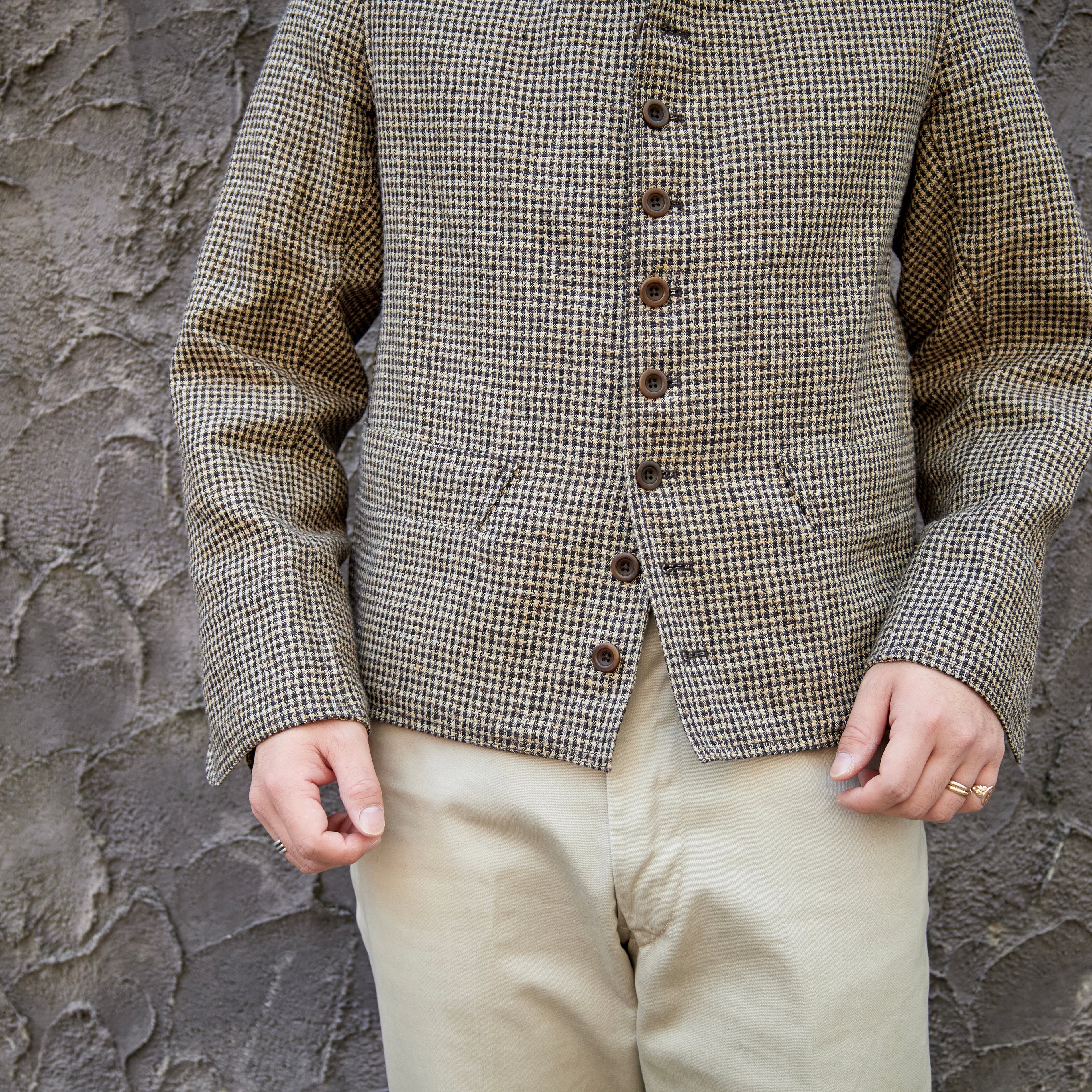 DOLMAN LINEN STAR HOUNDS' TOOTH – ANATOMICA NAGOYA