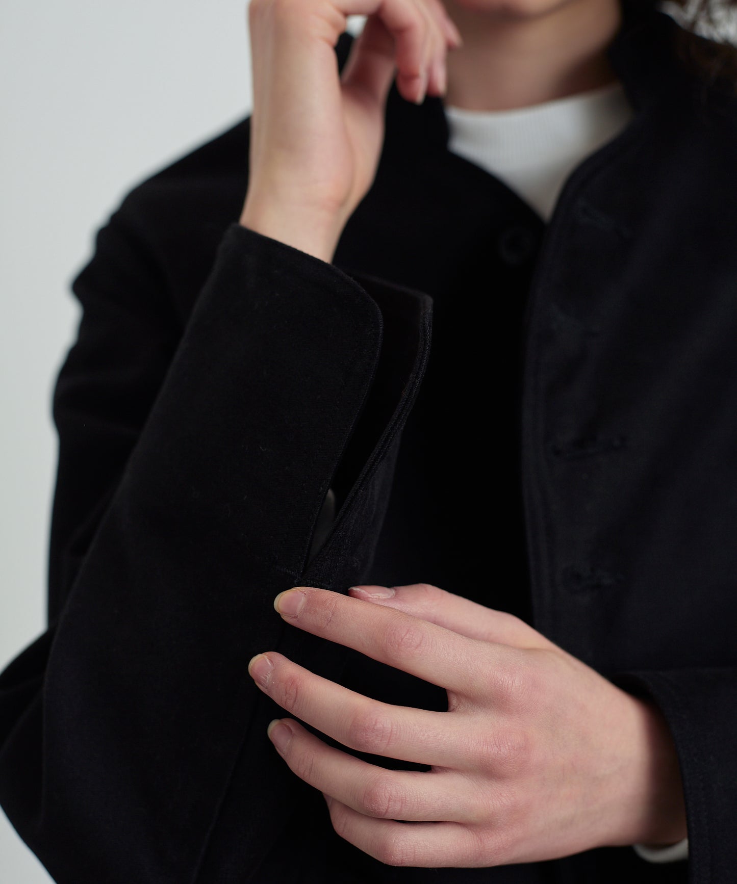 LADIES DOLMAN MOLESKIN BLACK