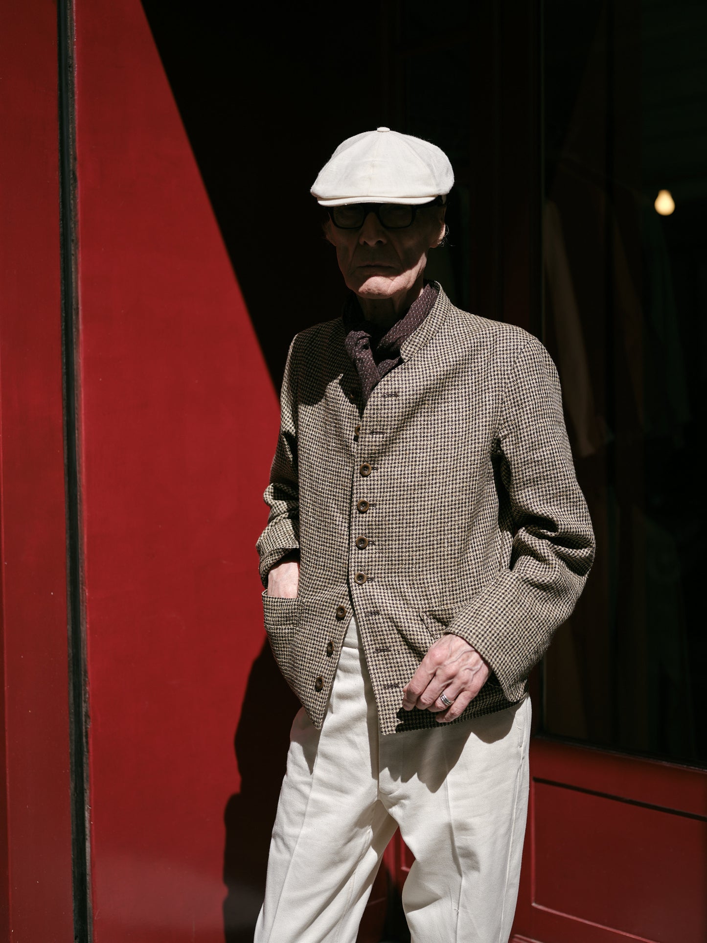 DOLMAN LINEN STAR HOUNDS' TOOTH