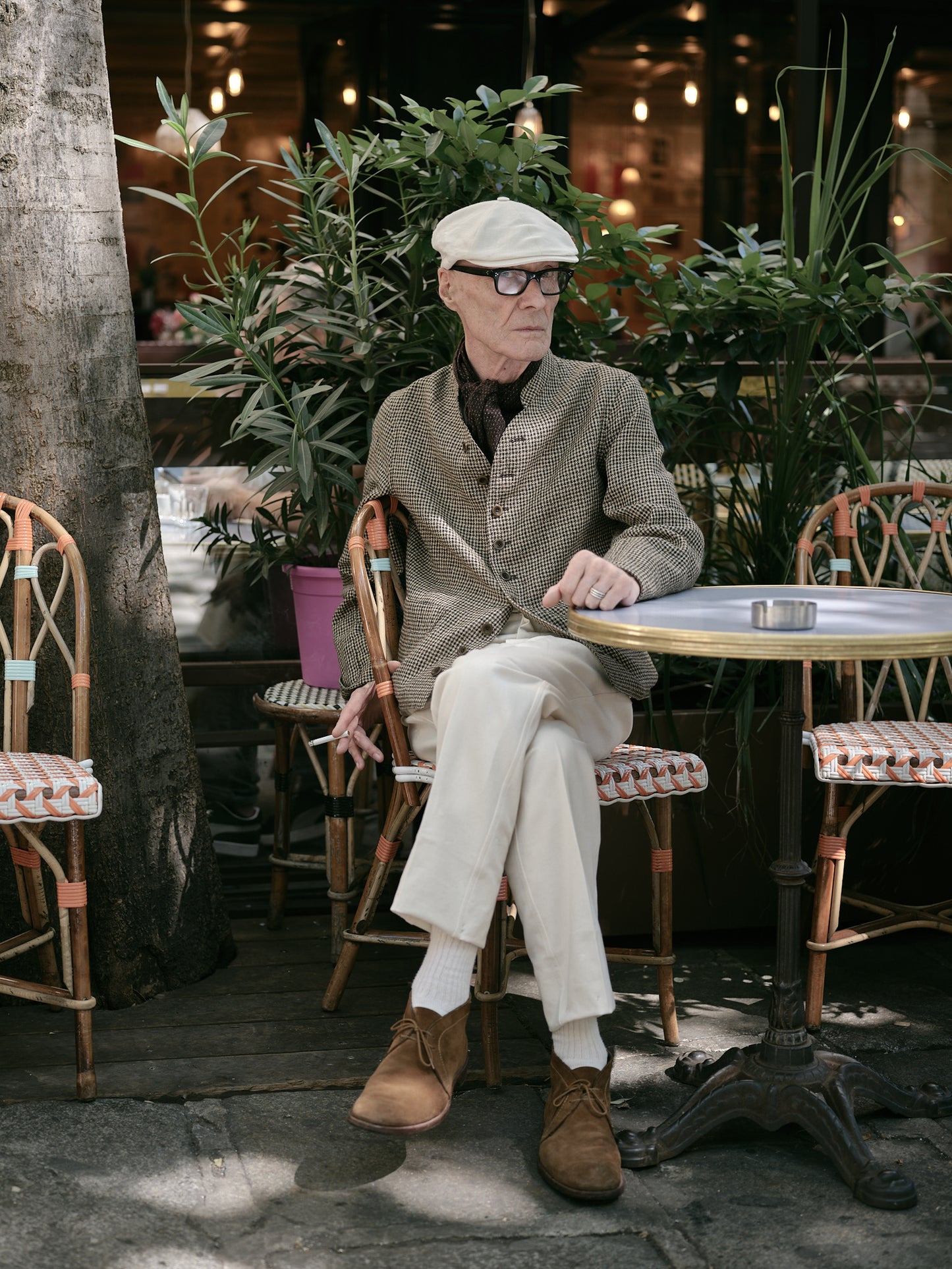 DOLMAN LINEN STAR HOUNDS' TOOTH