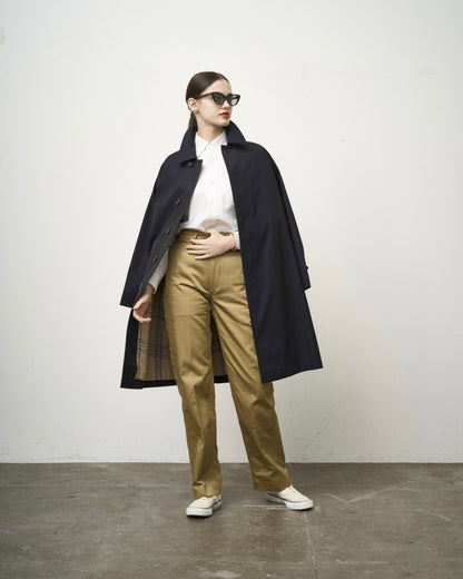 SINGLE RAGLAN COAT GABARDINE NAVY