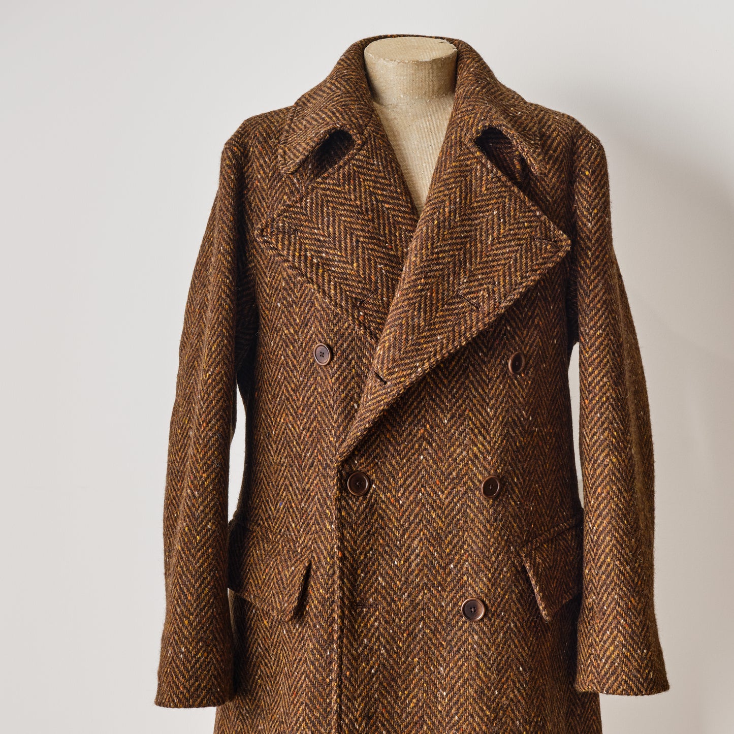 WINSTON COATING TWEED HERING BONE