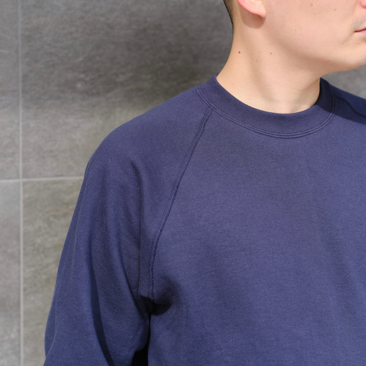 SWEAT SHIRTS RAGLAN SLEEVE CREW NECK NAVY