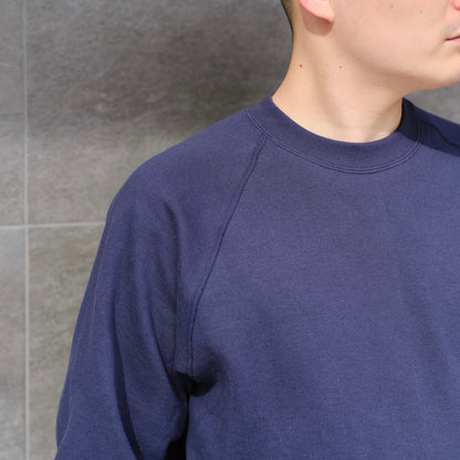 SWEAT SHIRTS RAGLAN SLEEVE CREW NECK NAVY