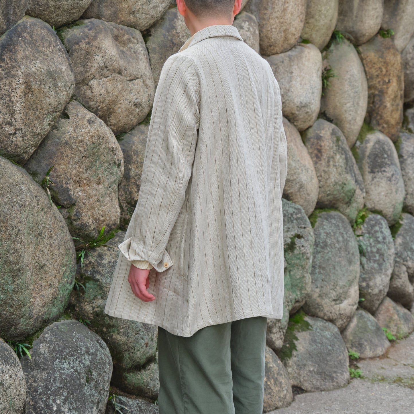 ARTHUR LINEN TENNIS STRIPES BEIGE