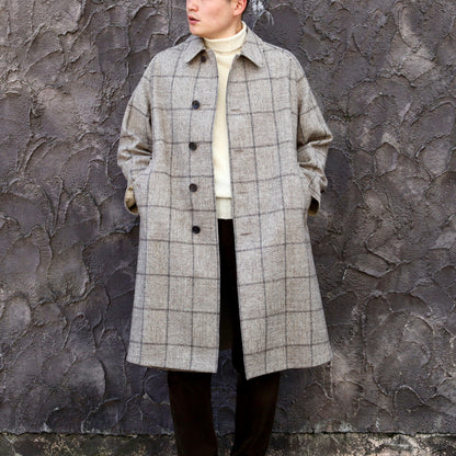 SINGLE RAGLAN COAT Ⅱ REVERSIBLE WINDOW CHECK BEIGE