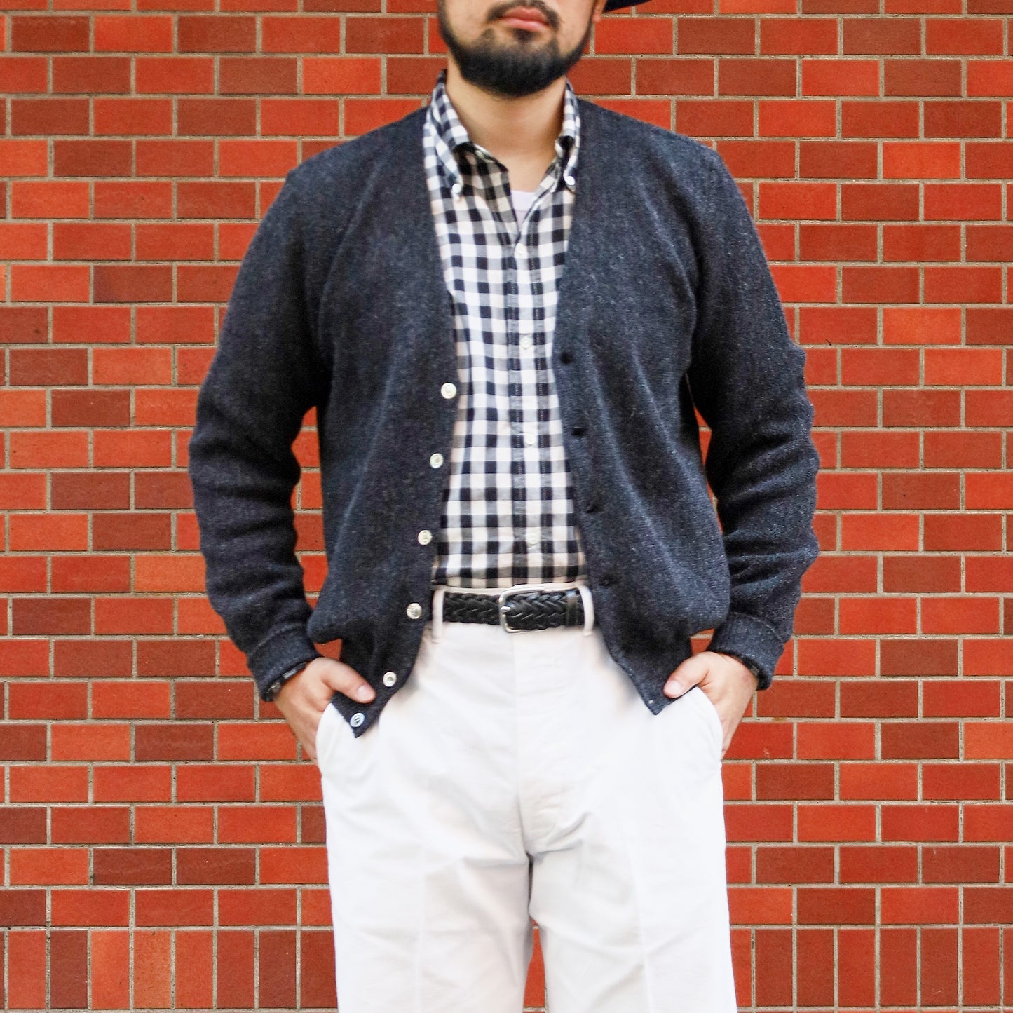 【NAGOYA LIMITED COLOR】 FANNI LEMMERMAYER  2PLY CARDIGAN CHARCOAL