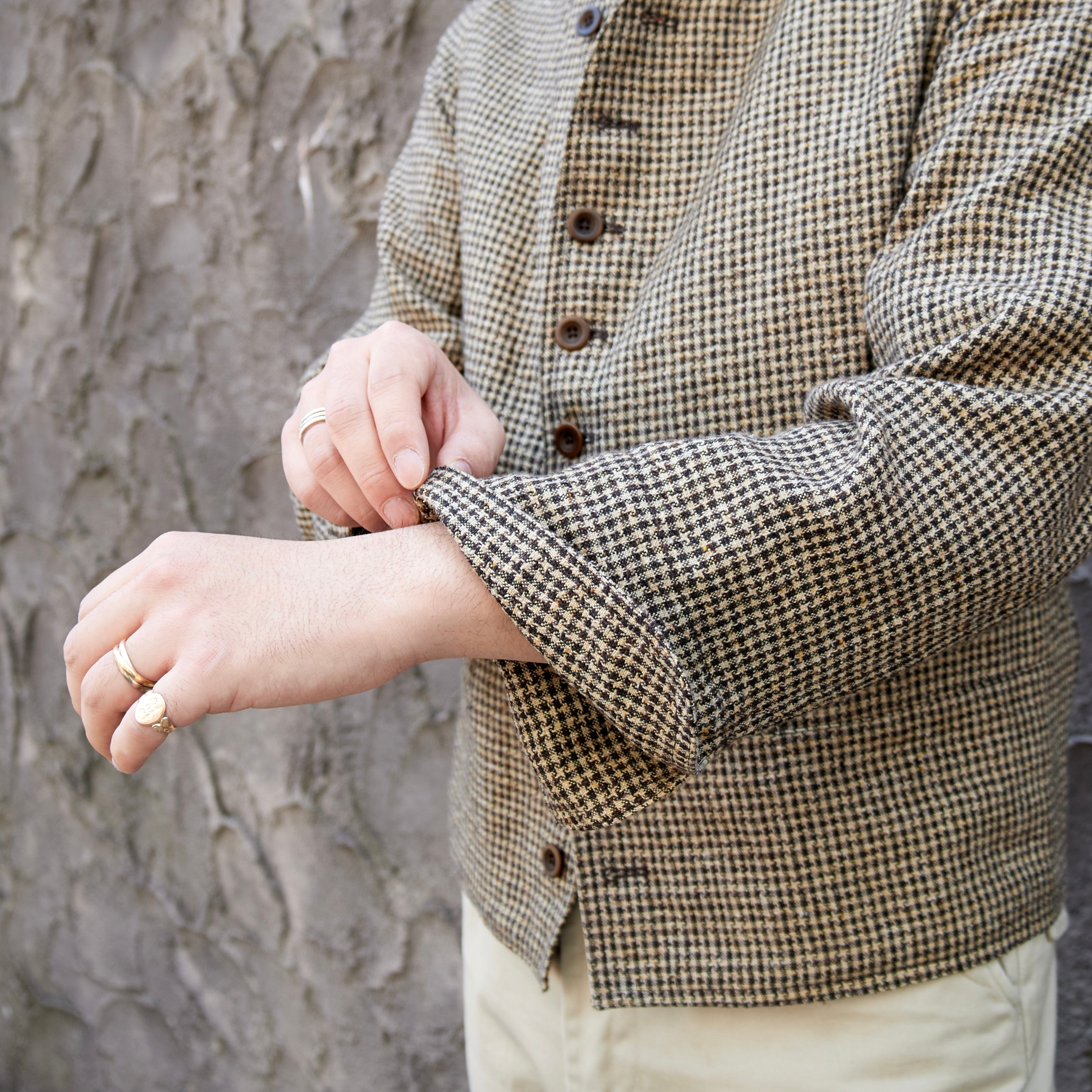 DOLMAN LINEN STAR HOUNDS' TOOTH – ANATOMICA NAGOYA