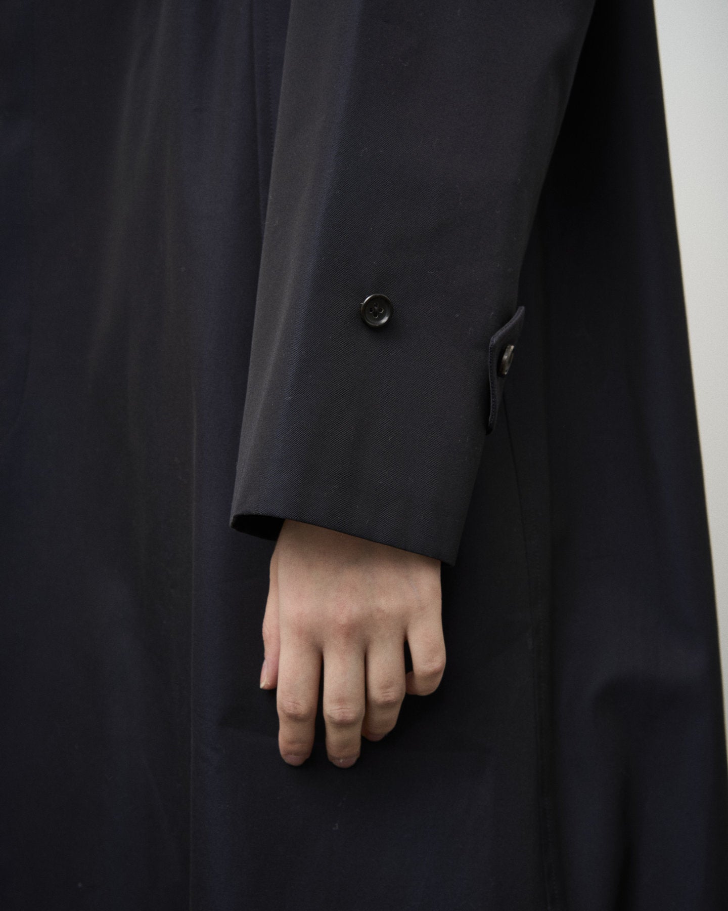SINGLE RAGLAN COAT GABARDINE NAVY