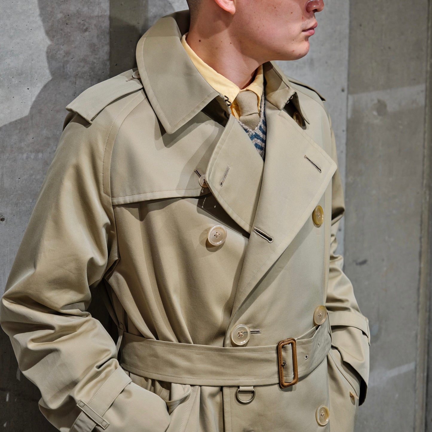 TRENCH COAT GABARDINE BEIGE