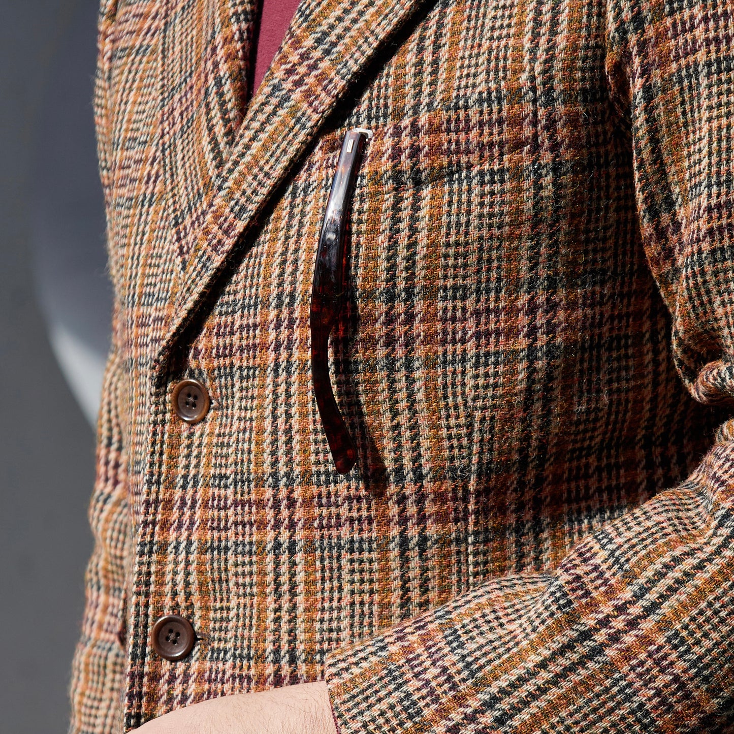 CHARLY SHETLAND WOOL GLEN CHECK