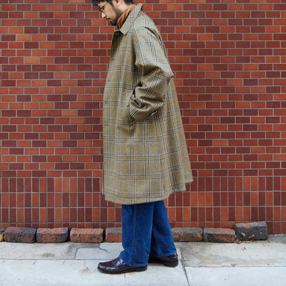 SINGLE RAGLAN COAT Ⅱ REVERSIBLE OVER CHECK BEIGE