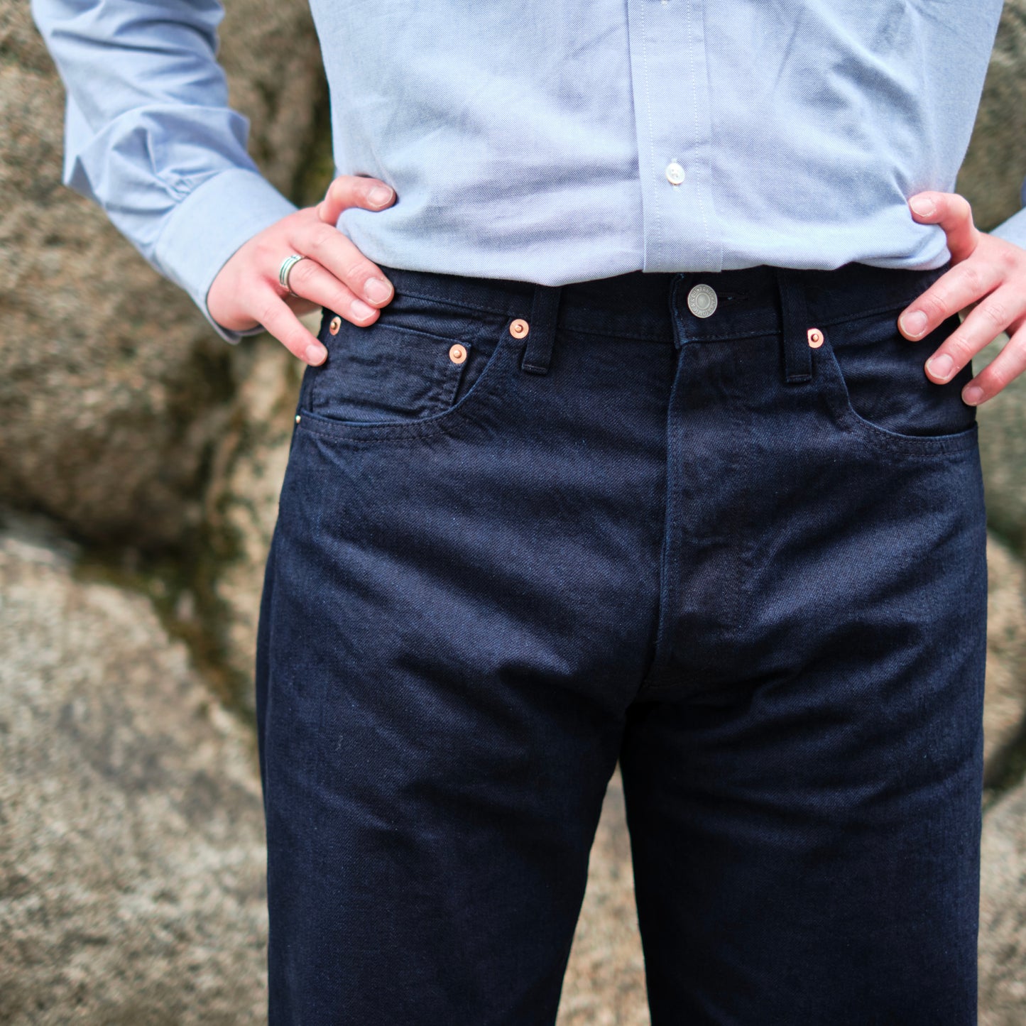 618 TAPERED DENIM DOUBLE INDIGO