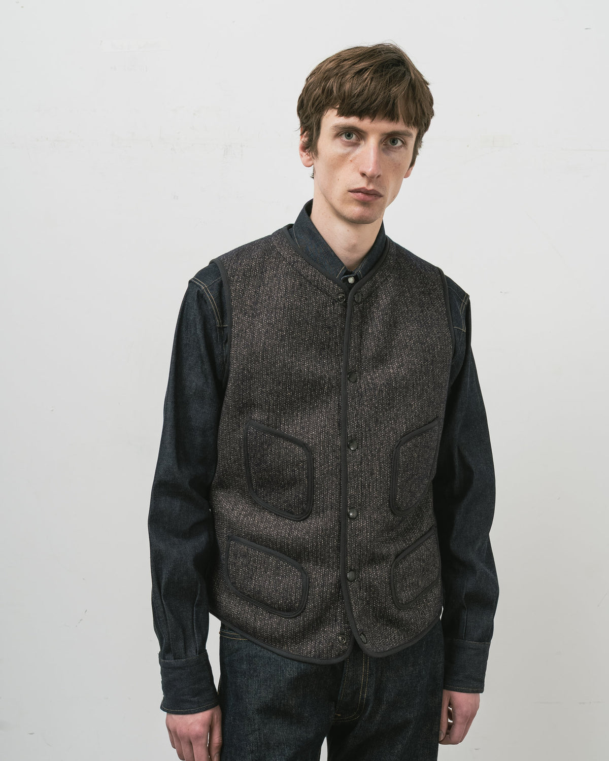 【Restock on Saturday, October 3rd】 BEACH CLOTH VEST SALT & PEPPER