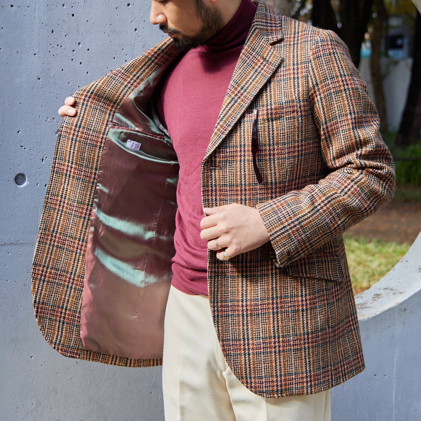 CHARLY SHETLAND WOOL GLEN CHECK