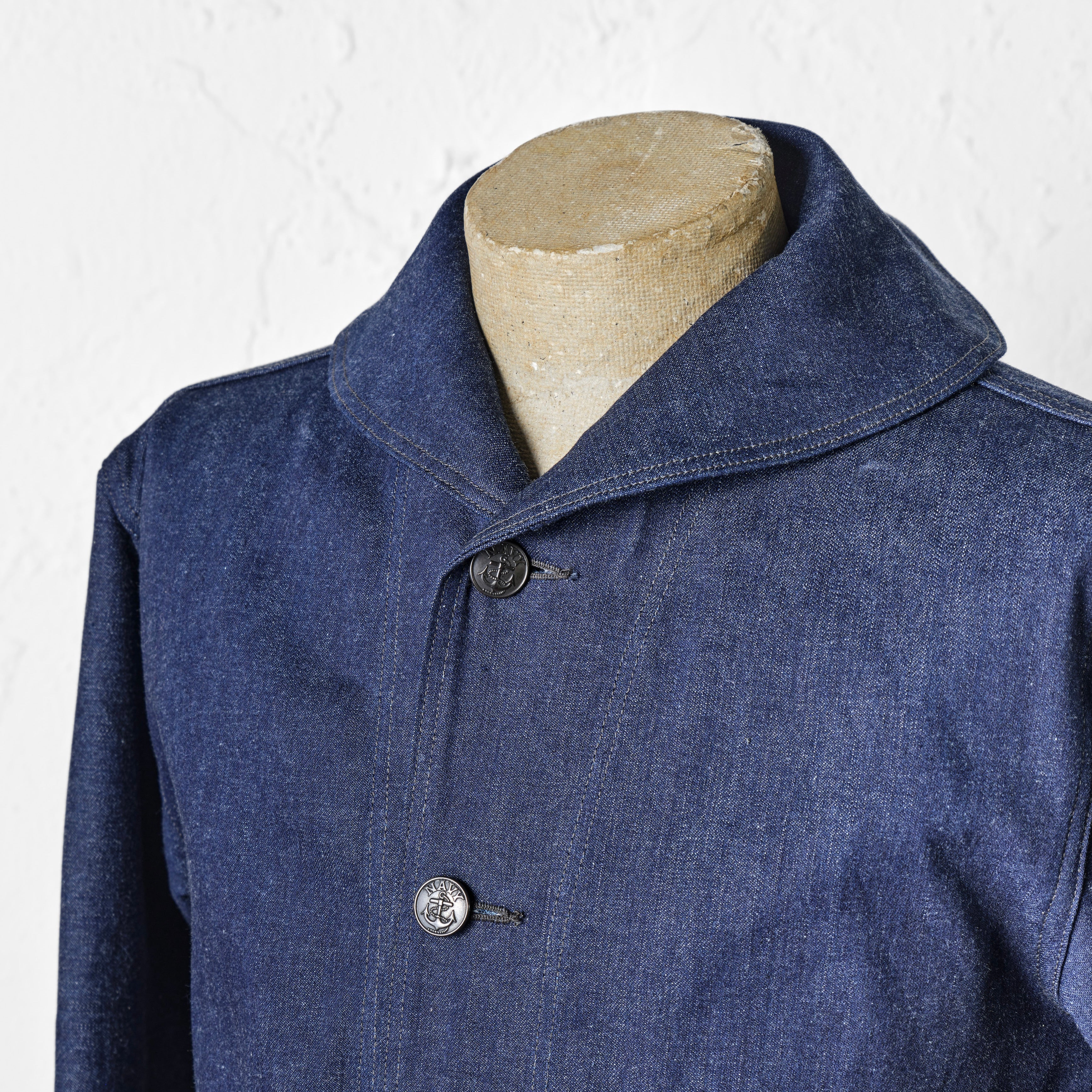 馬車道【ANATOMICA】USN 1943 UTILITY JACKET USN 1943 UTILITY JACKET - DENIM - INDIGO – ANATOMICA KYOTO