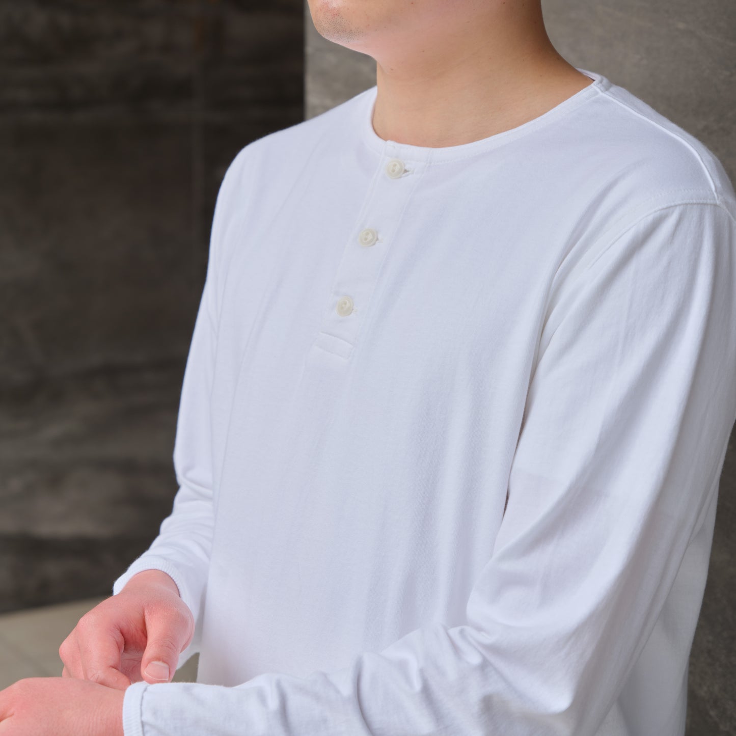 BIG YANK HENLEY NECK TEE L/S