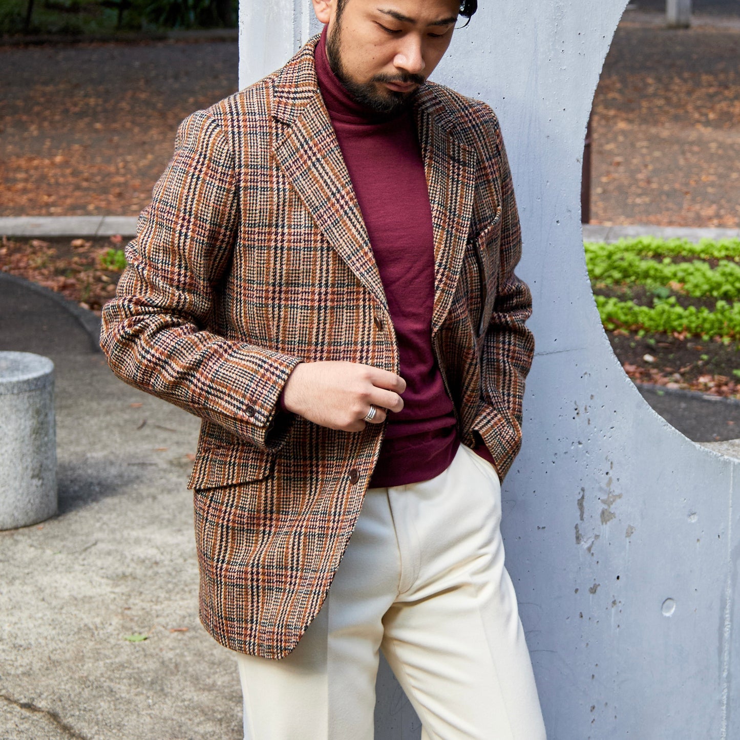 CHARLY SHETLAND WOOL GLEN CHECK