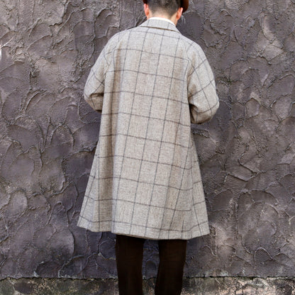 SINGLE RAGLAN COAT Ⅱ REVERSIBLE WINDOW CHECK BEIGE