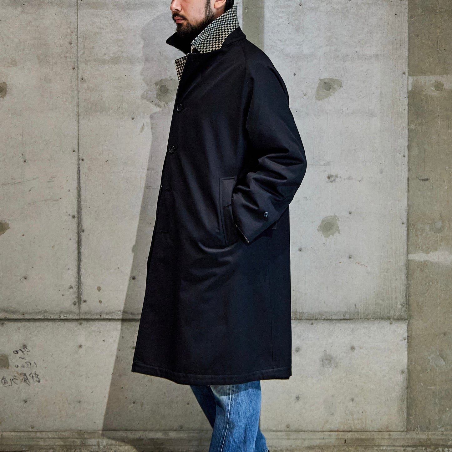 SINGLE RAGLAN COAT Ⅱ REVERSIBLE BLACK for 2025FW