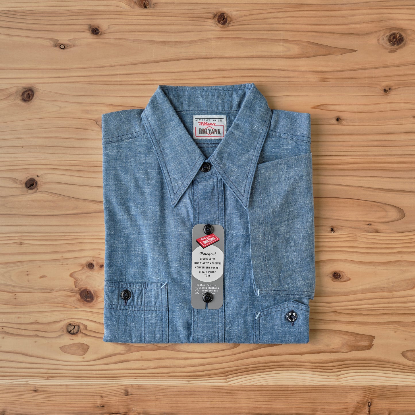 BIG YANK Y1942 SHORT SLEEVE SHIRTS CHAMBRAY