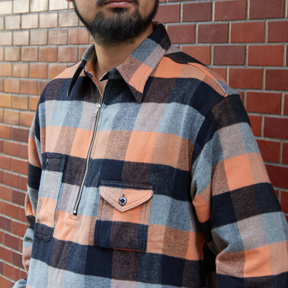 【Launch on September 12th】BIG YANK Y1936 HALF-ZIP SHIRTS FLANNEL BROCK CHECK