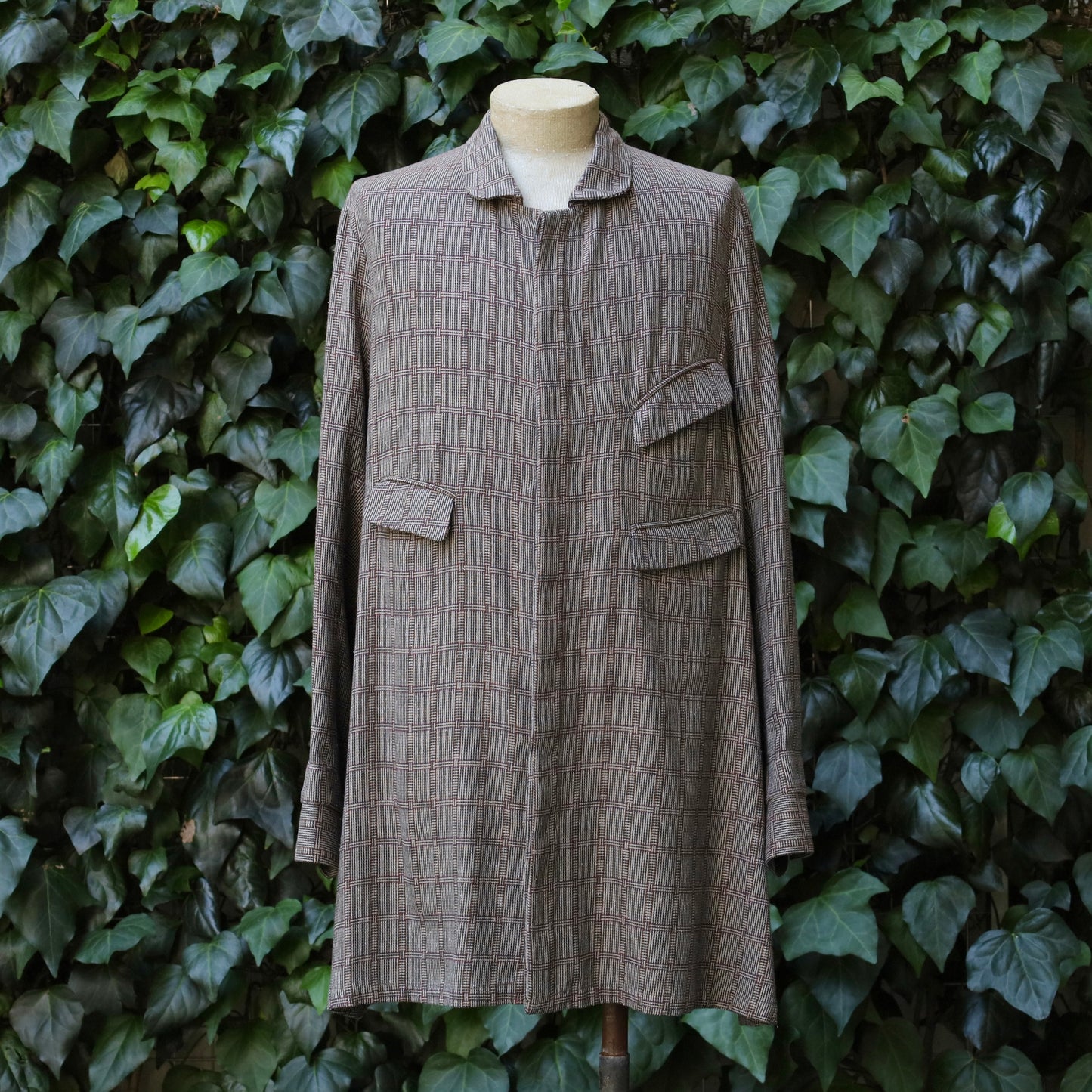 ARTHUR COTTON SILK BROWN CHECKS