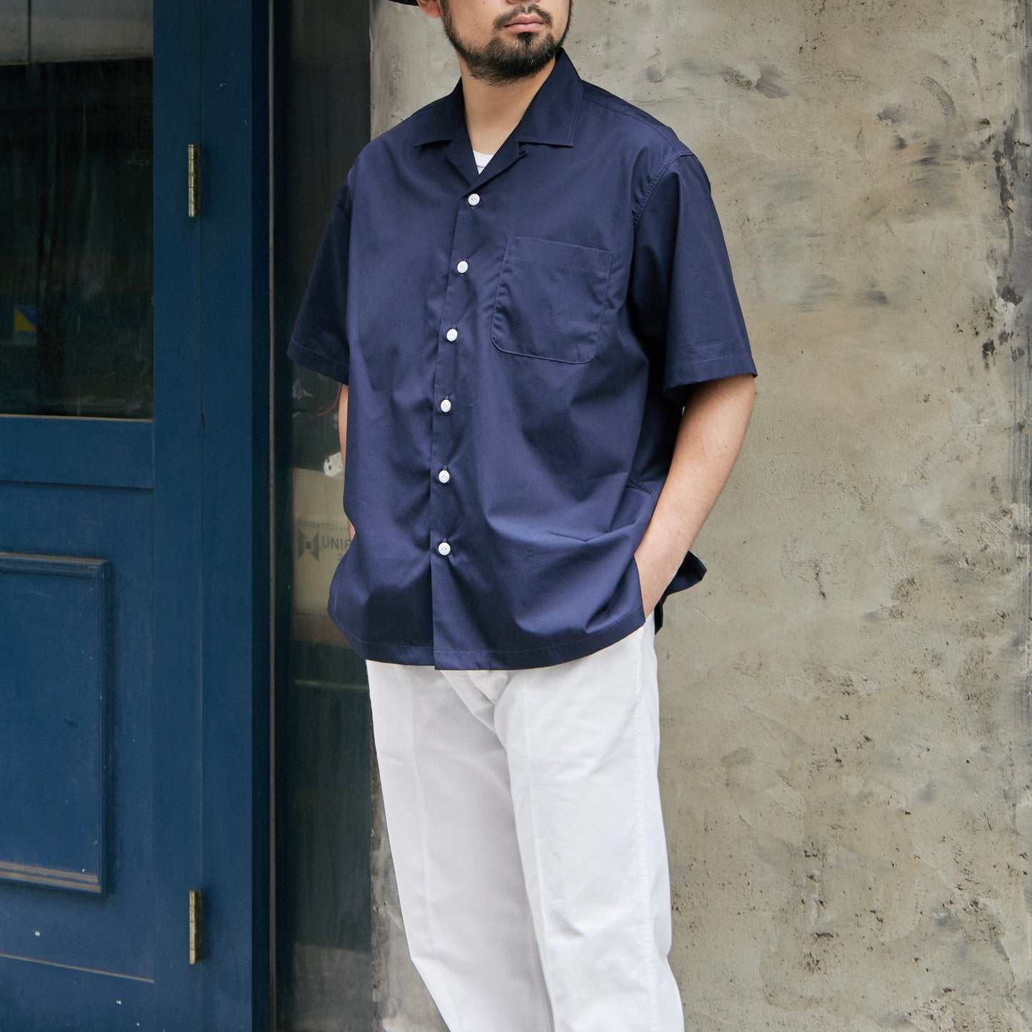 BIG YANK DICKIE SHIRTS POPLIN NAVY