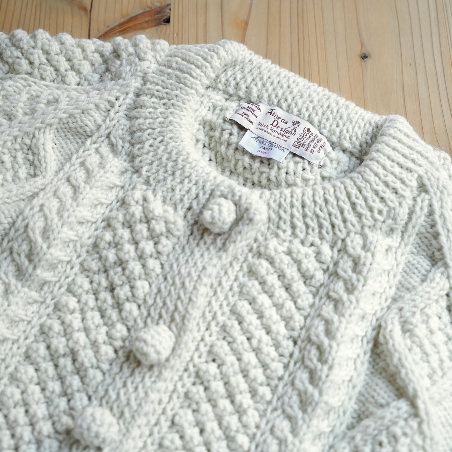 ATHENA DESIGNS for ANATOMICA ARAN CARDIGAN