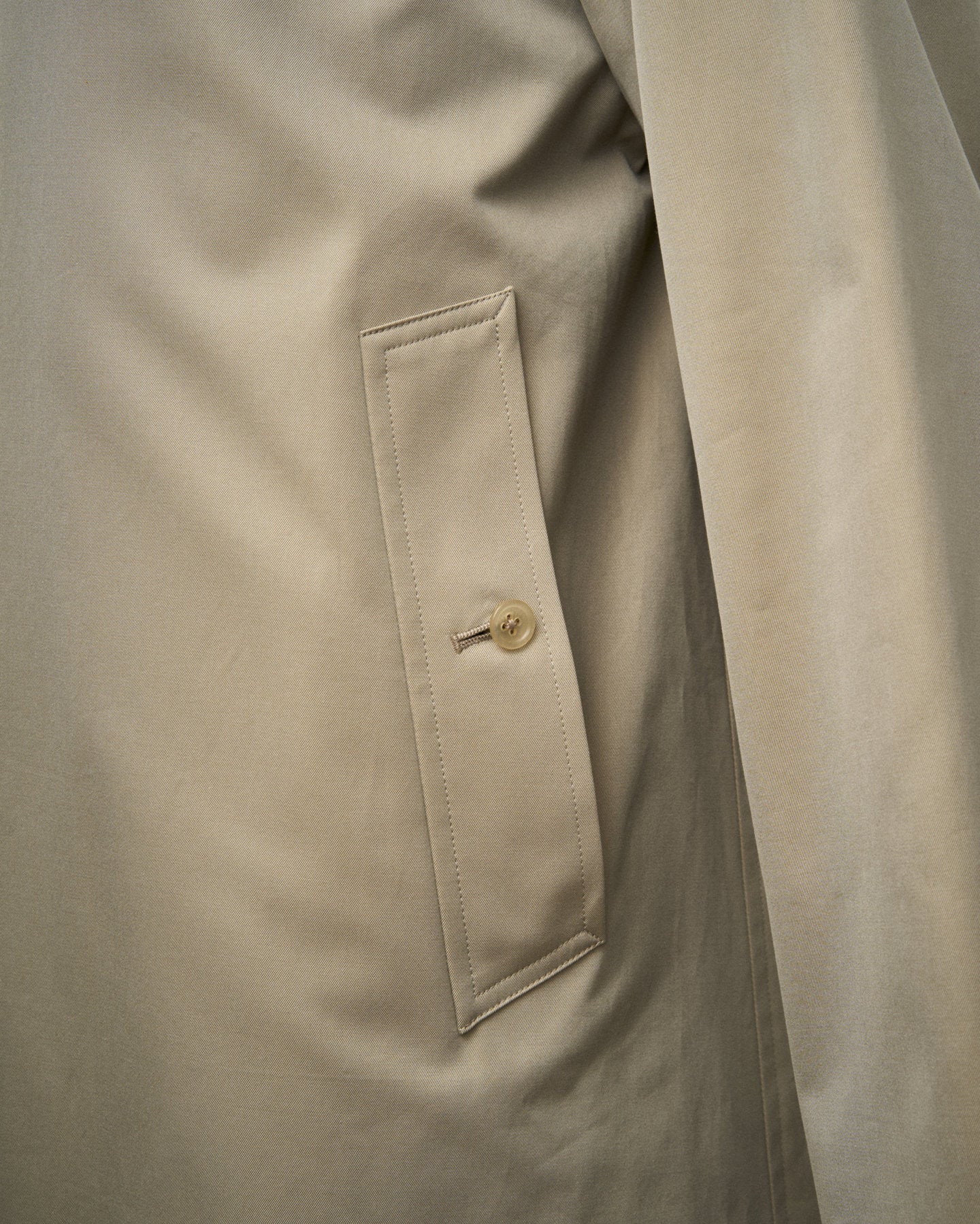 SINGLE RAGLAN COAT GABARDINE BEIGE