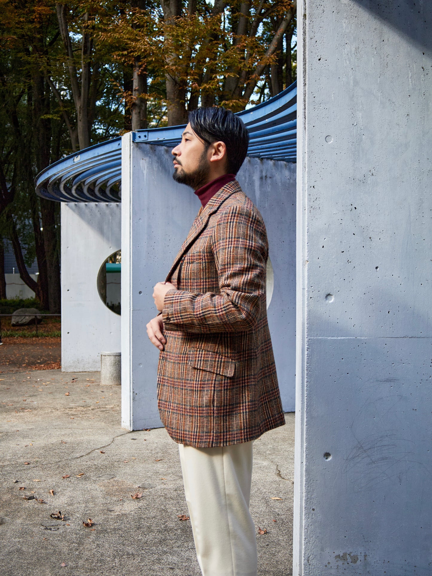 CHARLY SHETLAND WOOL GLEN CHECK