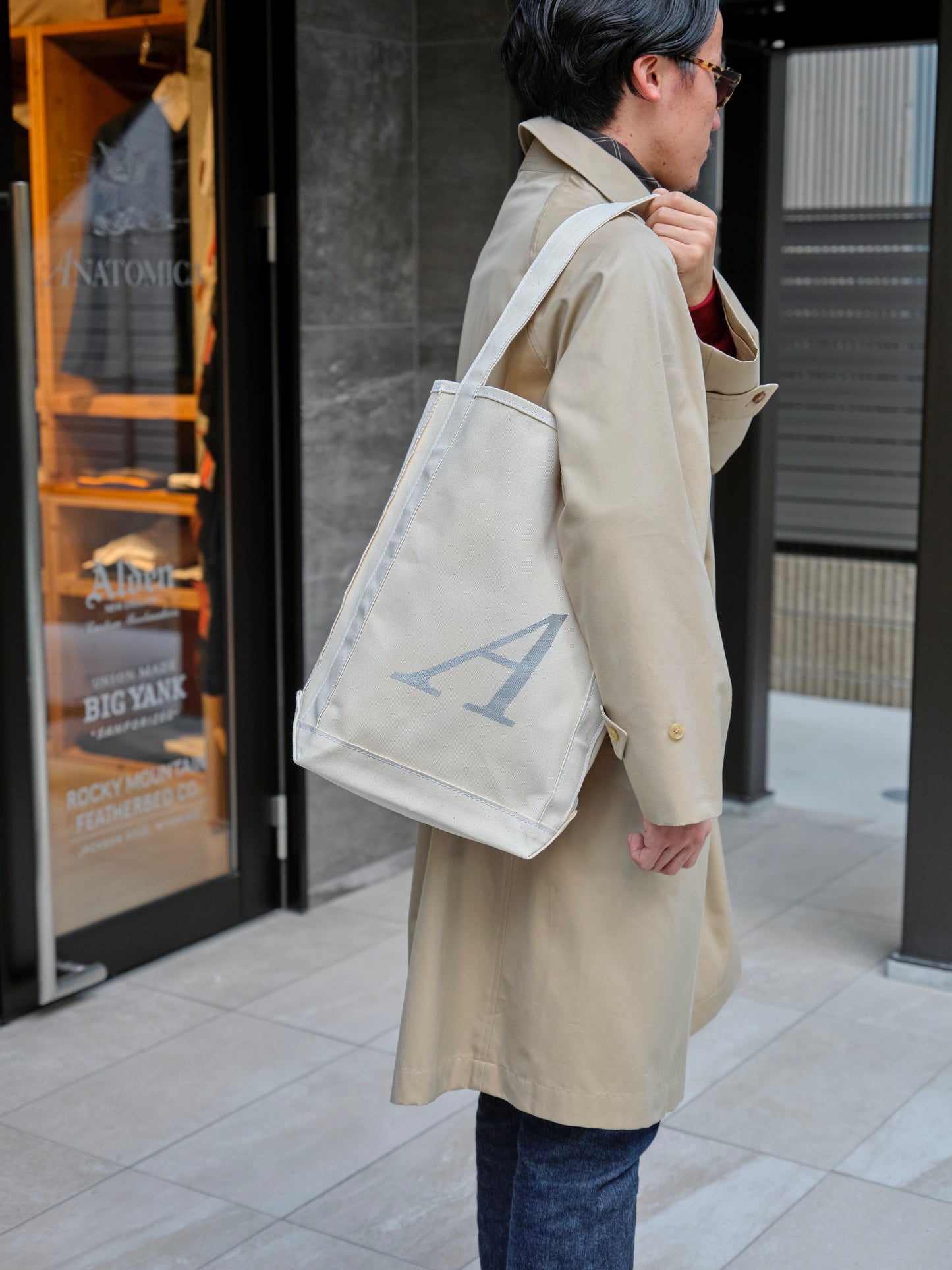 ANATOMICA by TEMBEA BAGUETTE TOTE COTTON CANVAS NATURAL