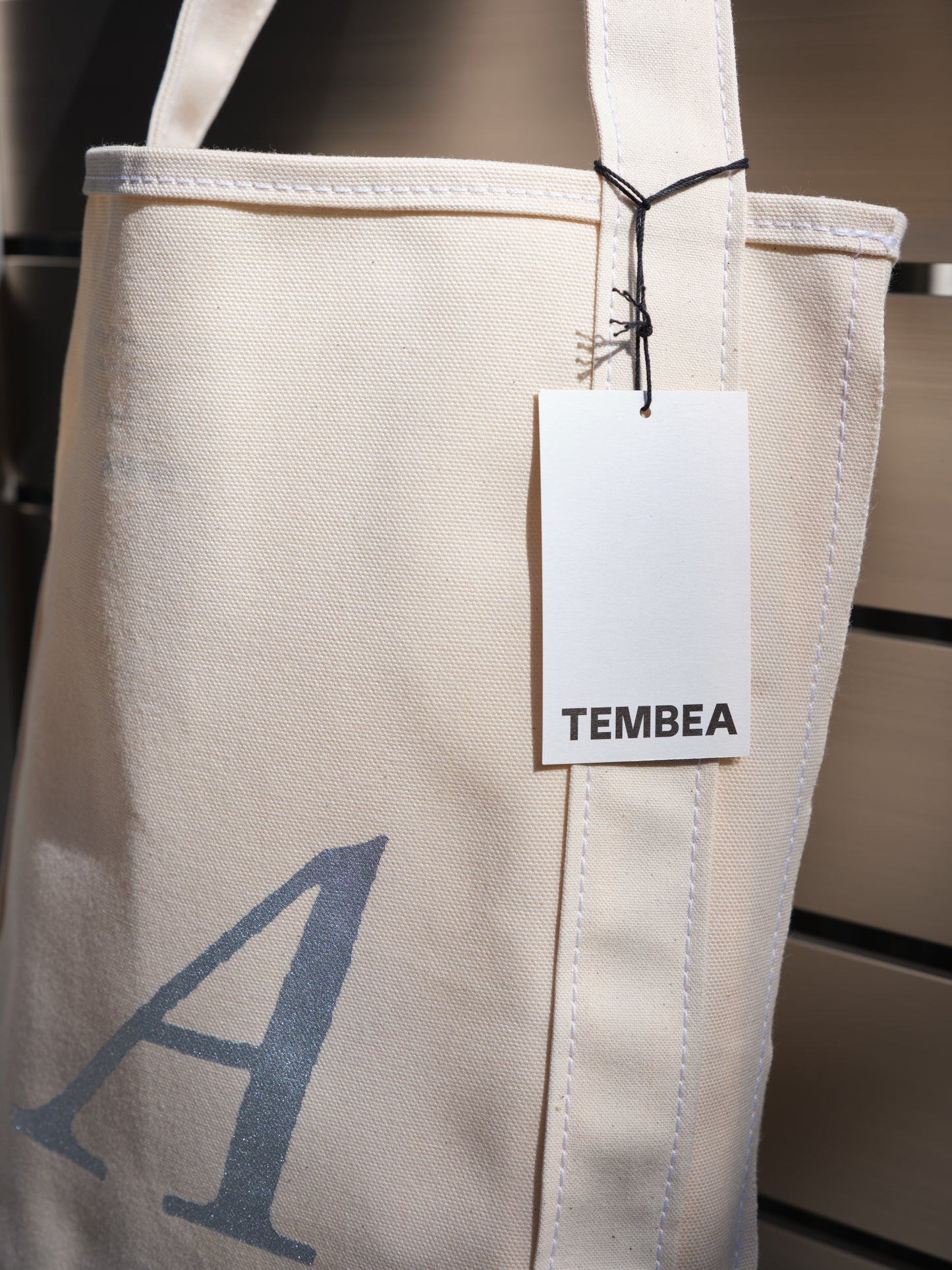 ANATOMICA by TEMBEA BAGUETTE TOTE COTTON CANVAS NATURAL