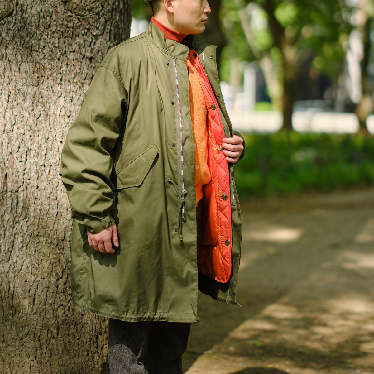 RMFC M65 FISHTAIL PARKA VINTAGE POPLIN  with DOWN LINER OLIVE