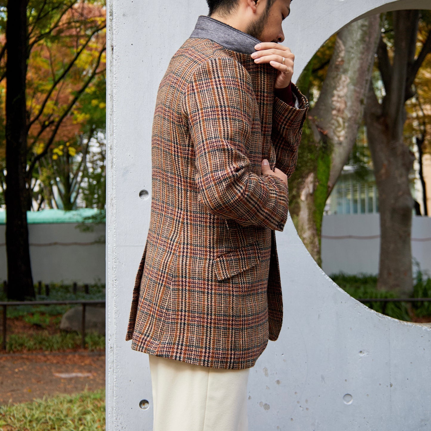 CHARLY SHETLAND WOOL GLEN CHECK