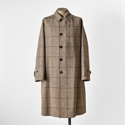 SINGLE RAGLAN COAT Ⅱ REVERSIBLE WINDOW CHECK BEIGE