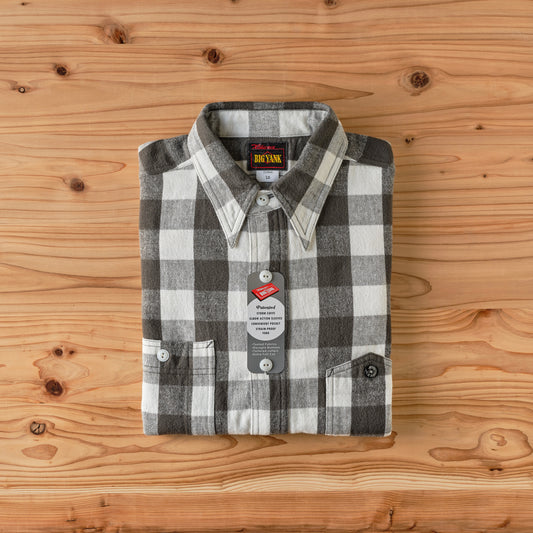 BIG YANK Y1945 SHRITS FLANNEL BROCK CHECK WHITE