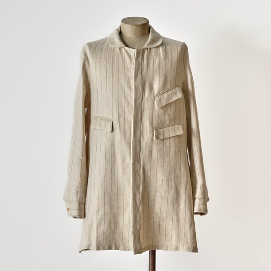 ARTHUR LINEN TENNIS STRIPES BEIGE