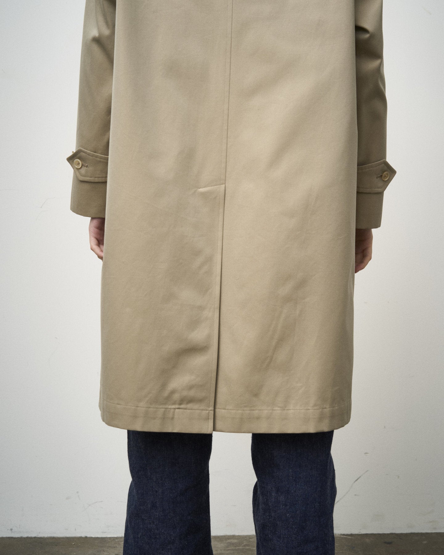 SINGLE RAGLAN COAT GABARDINE BEIGE