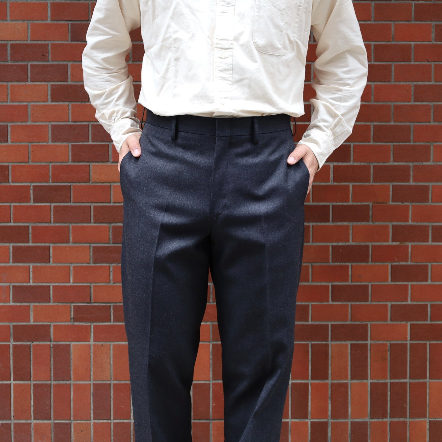 TRIM FIT PANTS Ⅲ WOOL SERGE CHARCOAL