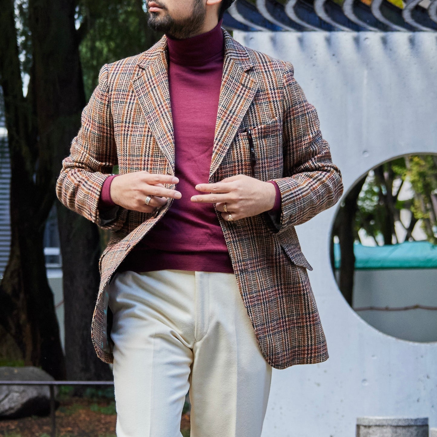 CHARLY SHETLAND WOOL GLEN CHECK