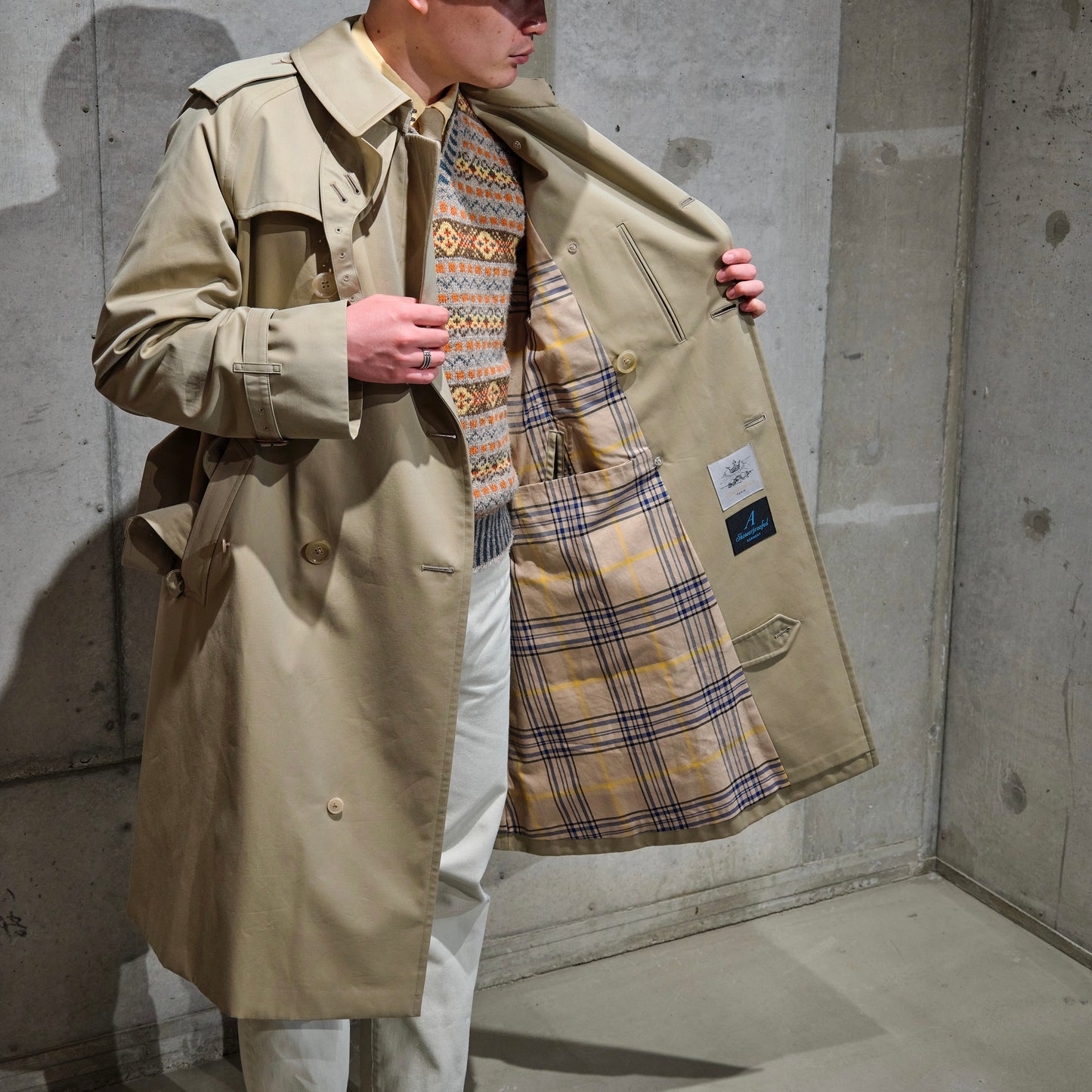 TRENCH COAT GABARDINE BEIGE