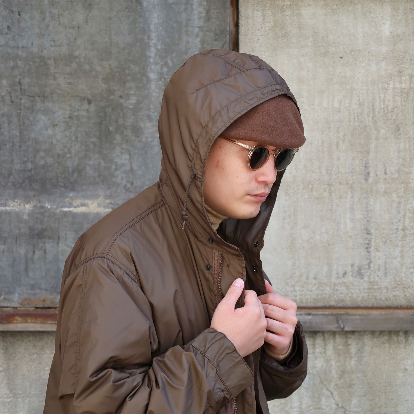 RMFC M51 FISHTAIL PARKA NYLON TAFFETA with DOWN LINER BROWN