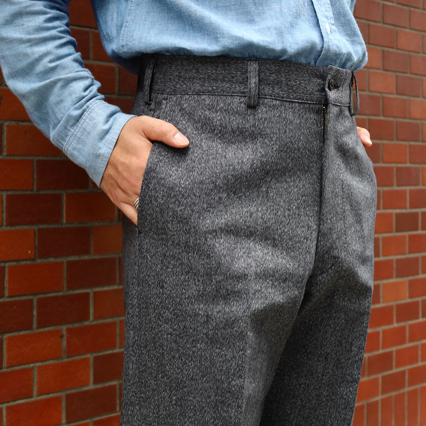 YANKSHIRE M1963 TROUSERS HEATHER CHAMBRAY