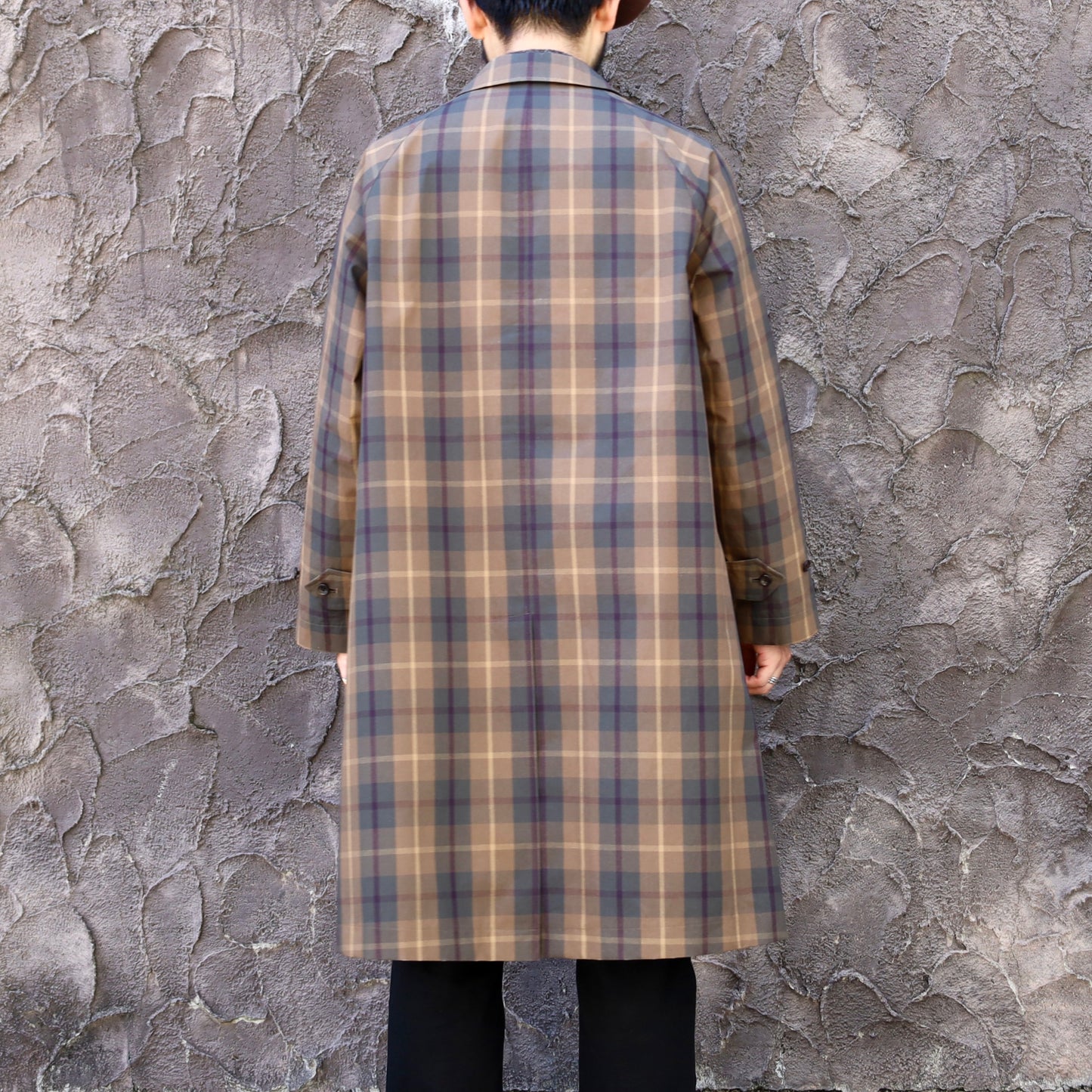 SINGLE RAGLAN COAT Ⅸ COTTON CAMEL CHECKS