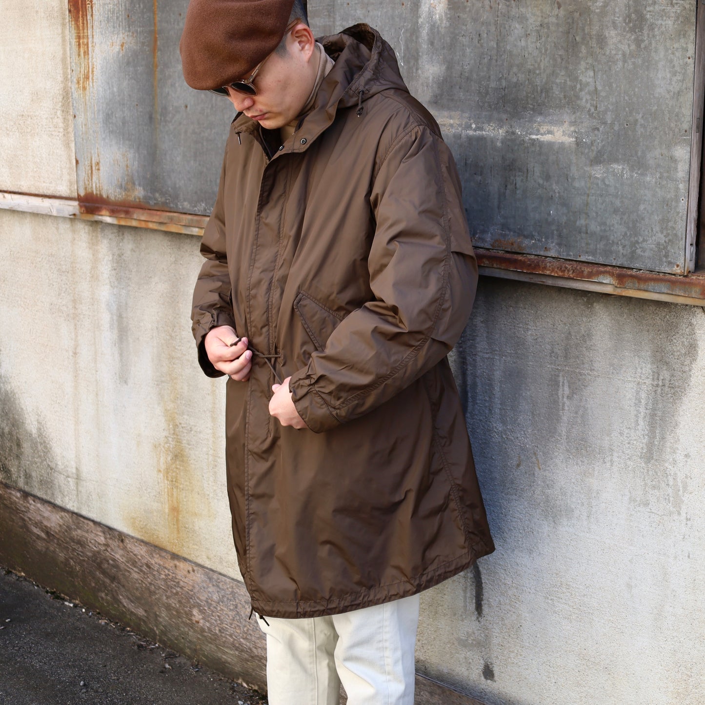 RMFC M51 FISHTAIL PARKA NYLON TAFFETA with DOWN LINER BROWN