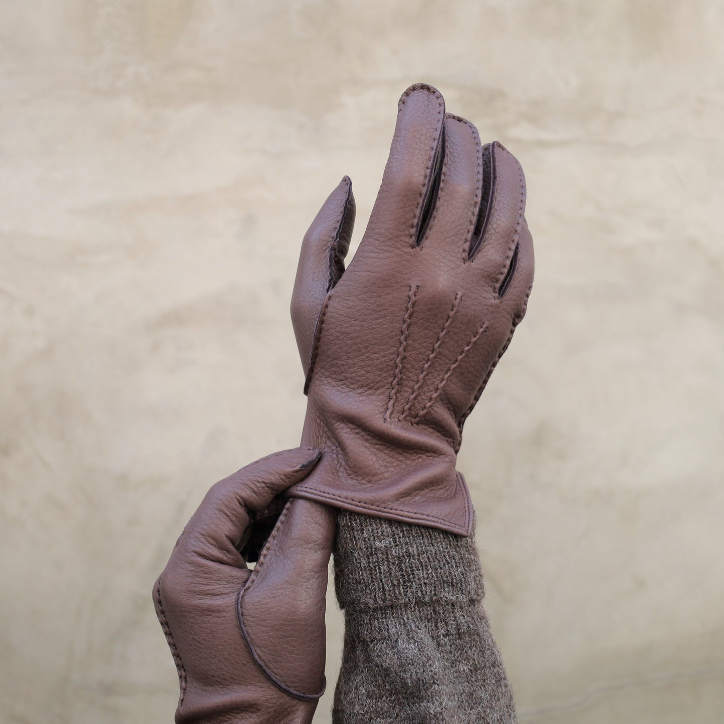 POUJADE GLOVES DEERSKIN UNLINED