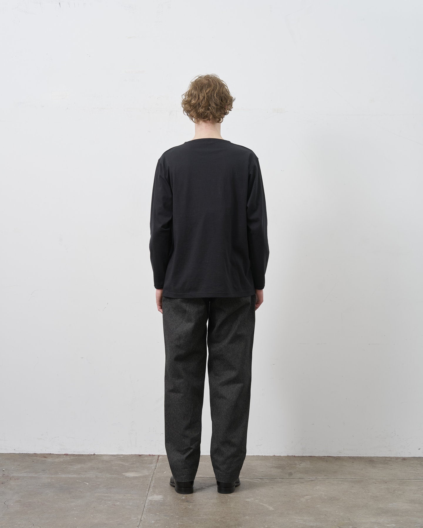 BIG YANK HENLEY NECK TEE L/S BLACK